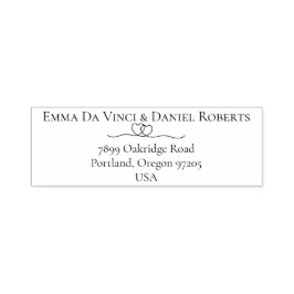 Elegante Script Huwelijks Retouradres Stempel