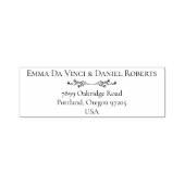 Elegante Script Huwelijks Retouradres Stempel (Design)