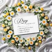 Elegante Script Huwelijks RSVP Kaart
