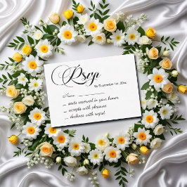 Elegante Script Huwelijks RSVP Kaart