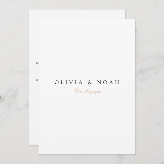 Elegante Script Huwelijksaankondigingskaart Aankondiging (Voorkant / Achterkant)