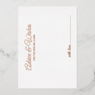 Elegante Script Huwelijksadvies en Wensen Roze Gou Folie Uitnodiging