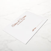 Elegante Script Huwelijksadvies en Wensen Roze Gou Folie Uitnodiging (Gedraaid)