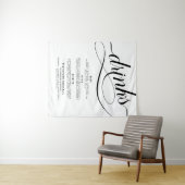 Elegante script huwelijksdranken bar menu poster wandkleed (In Situ (horizontaal))
