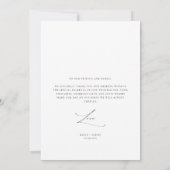 Elegante script huwelijksfoto bedankkaart (Achterkant)