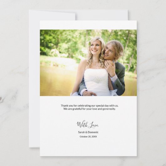 Elegante Script Huwelijksfoto Sjabloon (Achterkant)