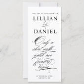 Elegante Script Huwelijksprogramma (Voorkant)