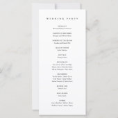 Elegante Script Huwelijksprogramma's Zwart en Wit (Achterkant)