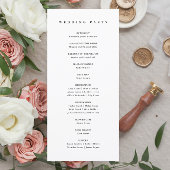 Elegante Script Huwelijksprogramma's Zwart en Wit