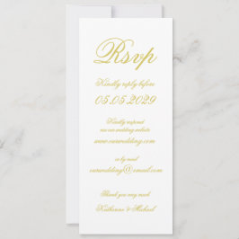 Elegante Script Island Citrus Gele Trouw-RSVP Kaart