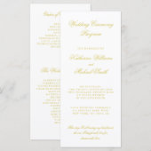 Elegante Script Island Citrus Huwelijksprogramma's Programmakaart (Voorkant / Achterkant)