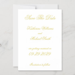 Elegante Script Island Citrus Trouw Save The Date Magnetische Uitnodiging