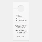 Elegante Script kalligrafie bruiloft gast Deurhanger (Voorkant)