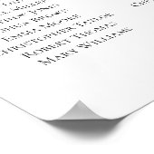 Elegante script kalligrafie huwelijks zitplaatskaa poster (Hoek)