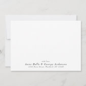 Elegante script kalligrafie moderne aangepaste nam bedankkaart (Achterkant)