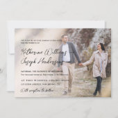 Elegante Script kalligrafie Moderne Foto & QR-code Kaart (Voorkant)