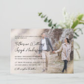 Elegante Script kalligrafie Moderne Foto & QR-code Kaart (Staand voorkant)