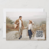 Elegante Script kalligrafie Moderne Foto & QR-code Kaart (Achterkant)