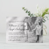 Elegante Script kalligrafie Moderne Foto & QR-code Kaart (Staand voorkant)