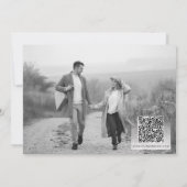 Elegante Script kalligrafie Moderne Foto & QR-code Kaart (Achterkant)