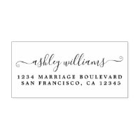Elegante script kalligrafie naam adres