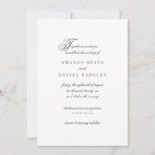 Elegante Script Kalligrafie QR Code Fotobruiloft Kaart (Voorkant)