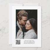 Elegante Script Kalligrafie QR Code Fotobruiloft Kaart (Achterkant)