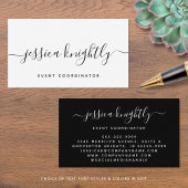 Elegante script kalligrafie swash minimalist visitekaartje