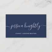 Elegante script kalligrafie swash minimalist visitekaartje (Voorkant)