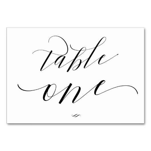 Elegante script kalligrafie tafel een receptie kaart (Voorkant)