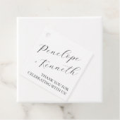 Elegante Script kalligrafie wit bruiloft Custom Bedankjes Labels (In situ)