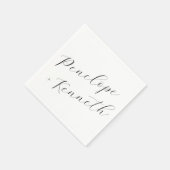 Elegante Script kalligrafie wit bruiloft Custom Servet (Hoek)