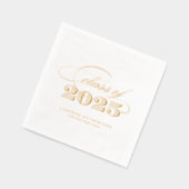 Elegante Script Klas van 2025 Afstuderen Folie Servetten (Links)