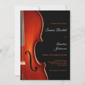 Elegante Script Klasse Muziek Afstudeerconcert Kaart (Voorkant)
