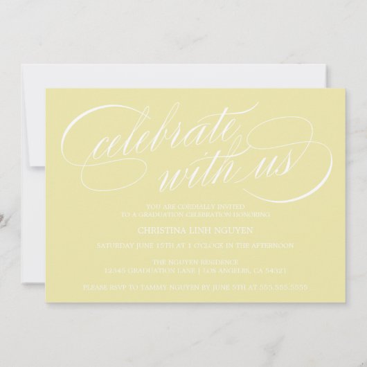 ELEGANTE SCRIPT KLASSE VAN 2025 FOTO AFSTUDEREN KAART (Achterkant)