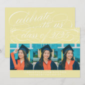 ELEGANTE SCRIPT KLASSE VAN 2025 FOTO AFSTUDEREN KAART (Voorkant / Achterkant)