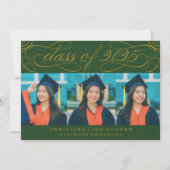 ELEGANTE SCRIPT KLASSE VAN 2025 FOTO AFSTUDEREN KAART (Voorkant)