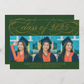 ELEGANTE SCRIPT KLASSE VAN 2025 FOTO AFSTUDEREN KAART (Voorkant / Achterkant)