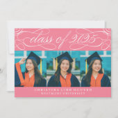 ELEGANTE SCRIPT KLASSE VAN 2025 FOTO AFSTUDEREN KAART (Voorkant)