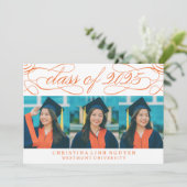 ELEGANTE SCRIPT KLASSE VAN 2025 FOTO AFSTUDEREN KAART (Staand voorkant)