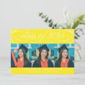 ELEGANTE SCRIPT KLASSE VAN 2025 FOTO AFSTUDEREN KAART (Staand voorkant)