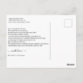 Elegante Script Klassieke Trouwfoto Dankjewel Briefkaart (Achterkant)