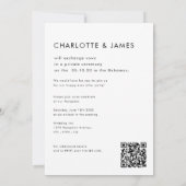 Elegante Script Knoop Foto Elopement Aankondiging (Achterkant)