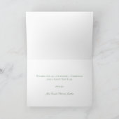 Elegante Script Krans Prettig Kerstfeest Feestdagen Kaart (Binnen)