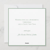 Elegante Script Krans Prettig Kerstfeest Feestdagenkaart (Achterkant)