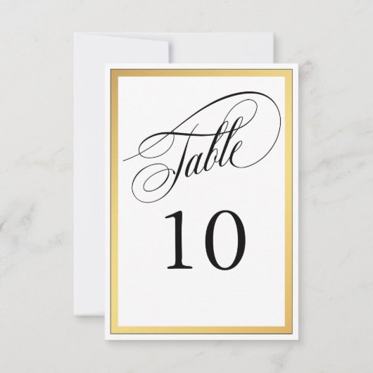 Elegante script krullen tafelnummer (Achterkant)