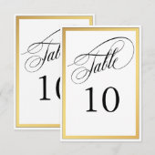 Elegante script krullen tafelnummer (Voorkant / Achterkant)