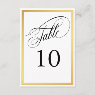 Elegante script krullen tafelnummer