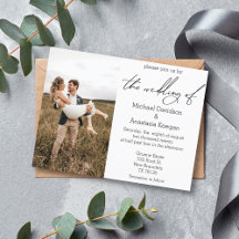 elegante script landelijke trouwfoto