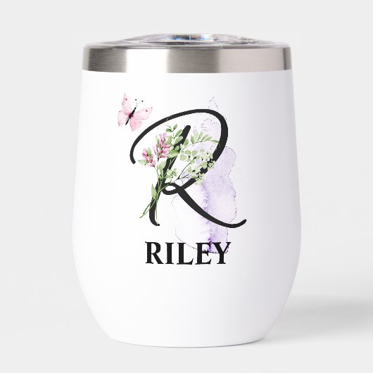 Elegante Script Letter R Monogram Gepersonaliseerd (Voorkant)